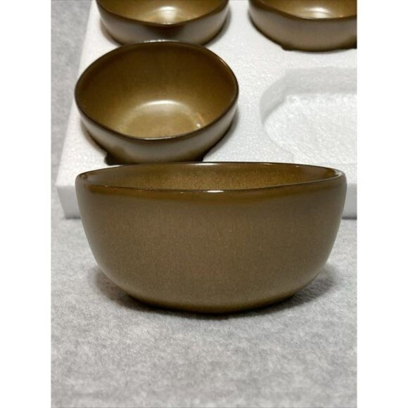 Gold Matte Stoneware Mini Bowls Set Of 4 Hearth and Hand Magnolia Dessert Snack - Picture 5 of 9